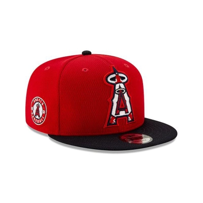 Red Los Angeles Angels Hat - New Era MLB Batting Practice 9FIFTY Snapback Caps USA4526780